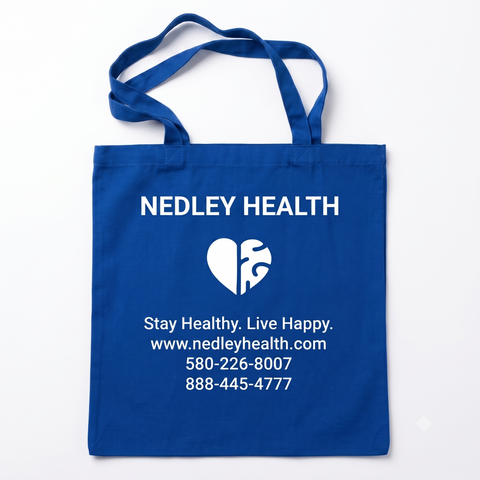 Cotton Blue Book Bag